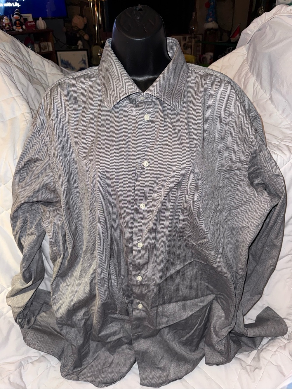 Jack Lipson Chevron Button Down Shirt